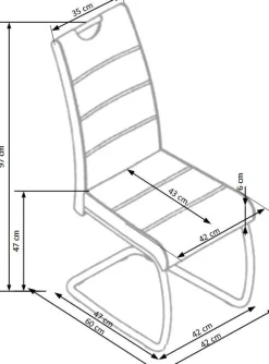 Krzesło Tenesse szare