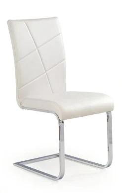 Krzesło Ticcu białe PU/ chrom