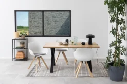 Krzesło Tina Wood białe z tworzywa