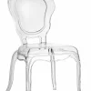 Krzesło transparentne Queen z tworzywa