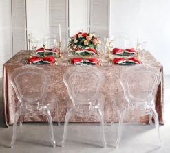 Krzesło transparentne Queen z tworzywa