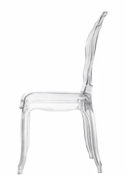 Krzesło transparentne Queen z tworzywa