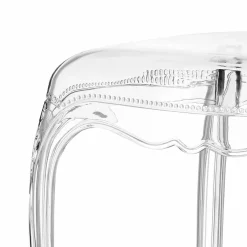 Krzesło transparentne Queen z tworzywa