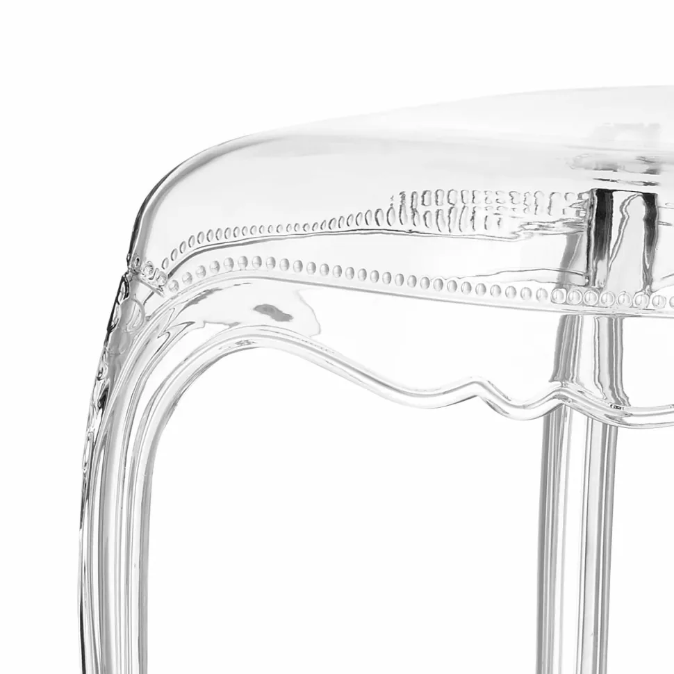 Krzesło transparentne Queen z tworzywa