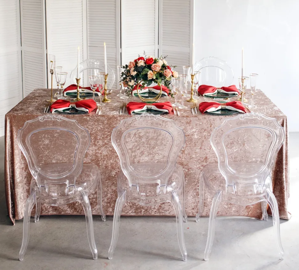 Krzesło transparentne Queen Arm z tworzywa