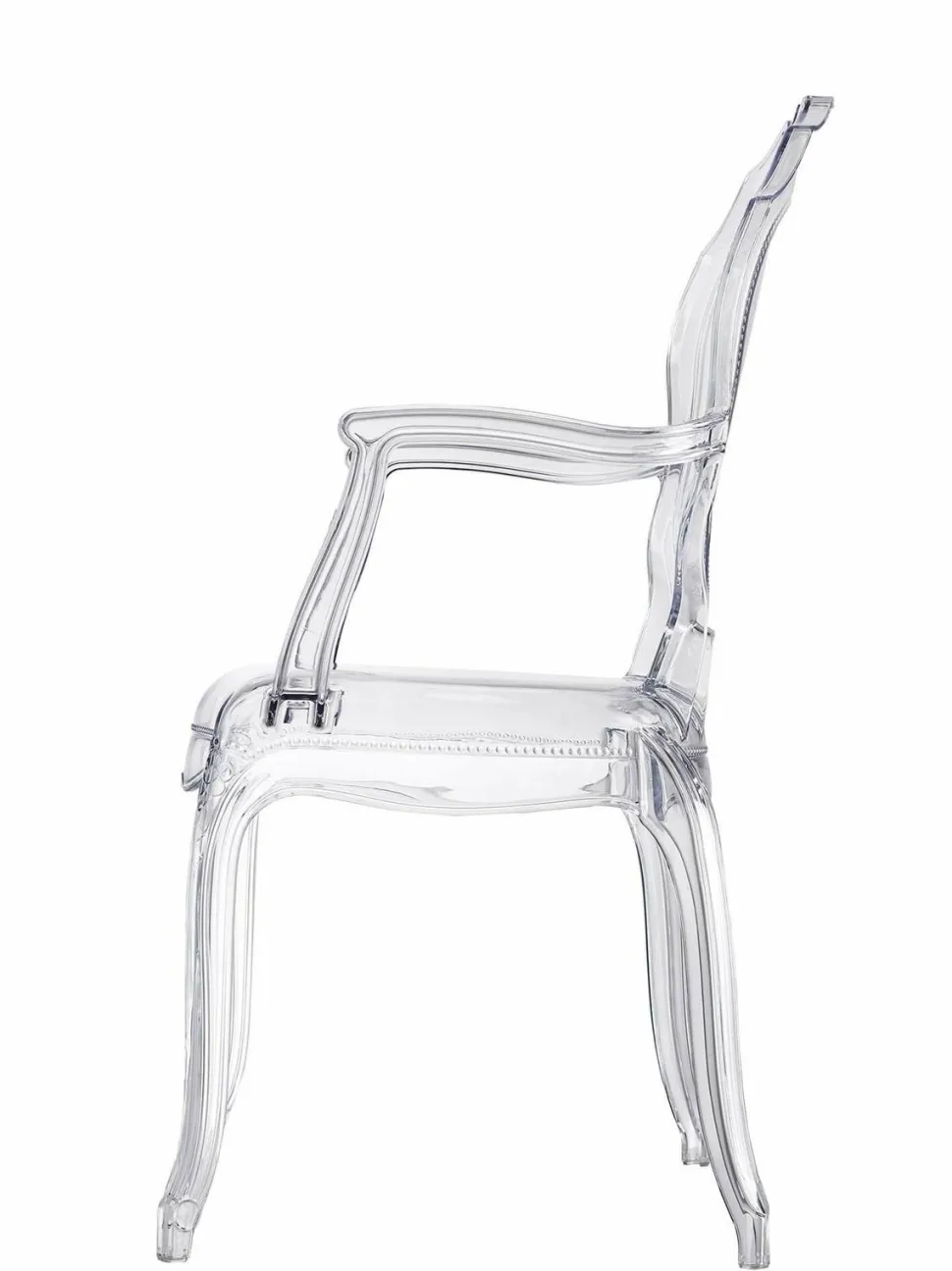 Krzesło transparentne Queen Arm z tworzywa