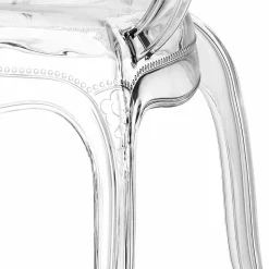 Krzesło transparentne Queen Arm z tworzywa