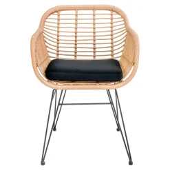 Krzesło Trieste z podłokietnikami  polirattan naturalny