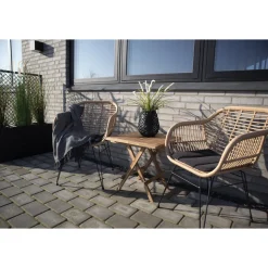 Krzesło Trieste z podłokietnikami  polirattan naturalny