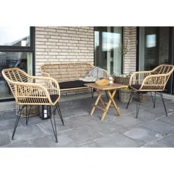 Krzesło Trieste z podłokietnikami  polirattan naturalny