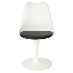 Krzesło Tulip Basic białe/czarna poduszka