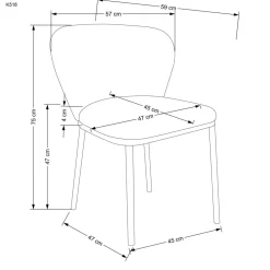 Krzesło Vanda kremowe/ czarne