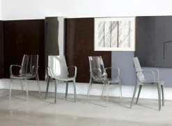 Krzesło Vanity Arm transparentne z tworzywa