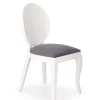 Krzesło Verdi białe/szara poduszka
