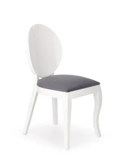 Krzesło Verdi białe/szara poduszka