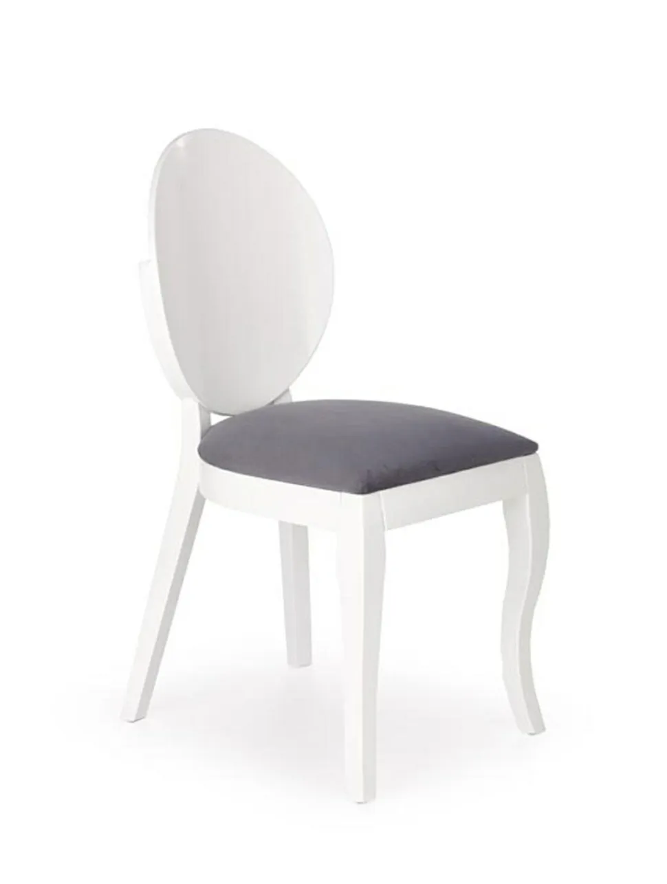 Krzesło Verdi białe/szara poduszka