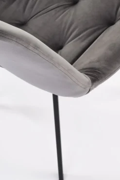 Krzesło Veroniq szare pikowane