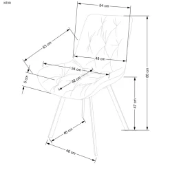 Krzesło Veroniq zielone pikowane