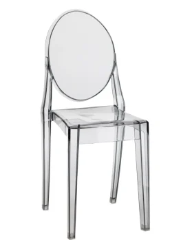 Krzesło Viki inspirowane Victoria Ghost dymiony z tworzywa