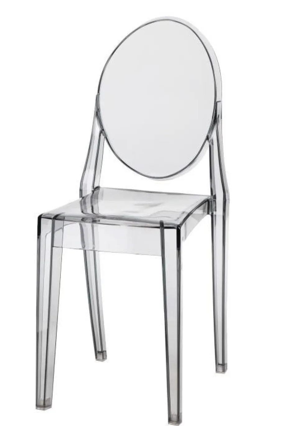 Krzesło Viki inspirowane Victoria Ghost dymiony z tworzywa