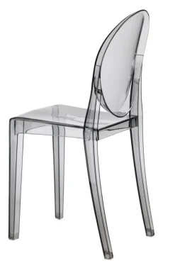 Krzesło Viki inspirowane Victoria Ghost dymiony z tworzywa