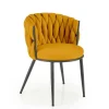 Krzesło Wendy musztardowe/czarne
