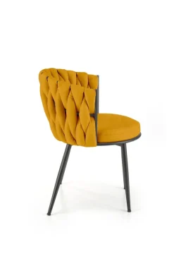 Krzesło Wendy musztardowe/czarne