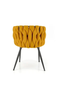 Krzesło Wendy musztardowe/czarne