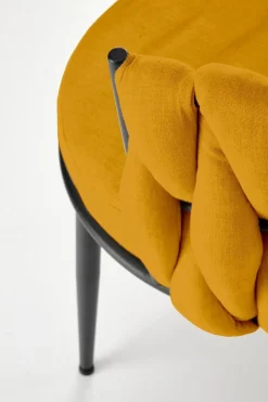 Krzesło Wendy musztardowe/czarne