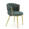 Krzesło Wendy zielone/złote
