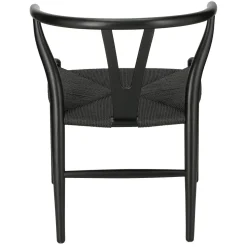 Krzesło Wicker color czarne/czarne inspirowane Wishbone