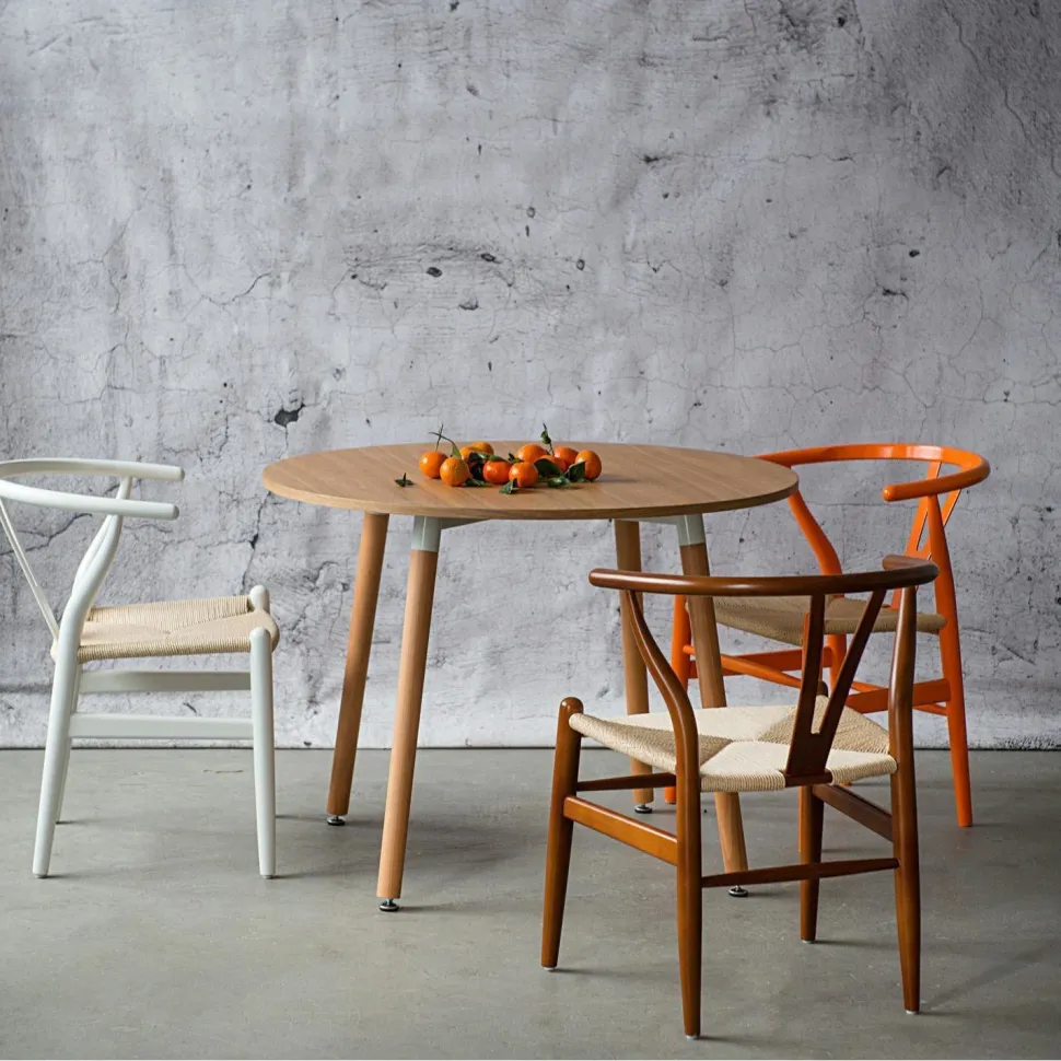 Krzesło Wicker Color naturalny/jasny brązowy inspirowane Wishbone