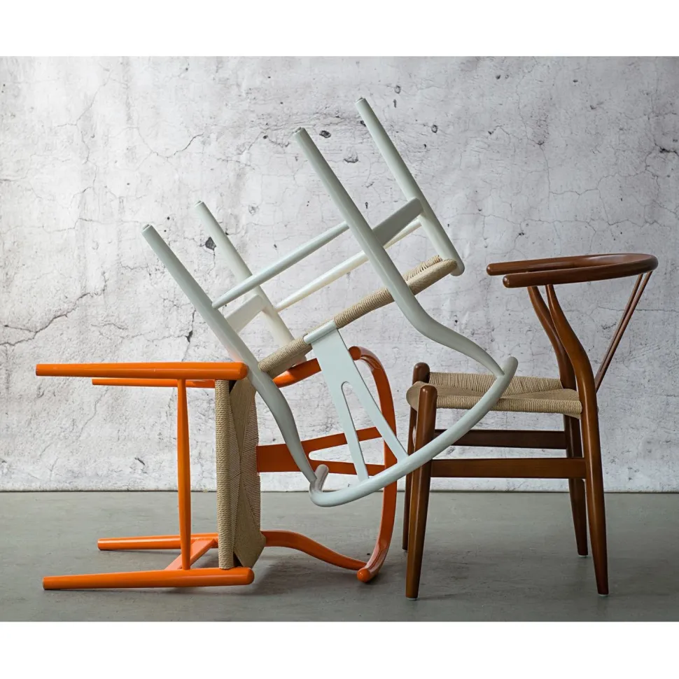 Krzesło Wicker Color naturalny/jasny brązowy inspirowane Wishbone