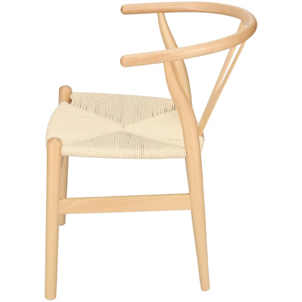 Krzesło Wicker Color naturalny/jasny brązowy inspirowane Wishbone