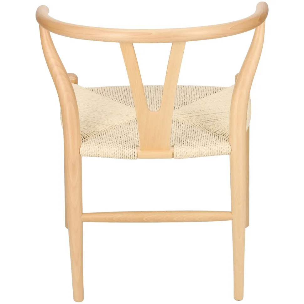 Krzesło Wicker Color naturalny/jasny brązowy inspirowane Wishbone