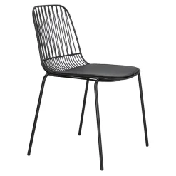 Krzesło Willy Black z poduszką PU