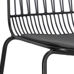 Krzesło Willy Black z poduszką PU