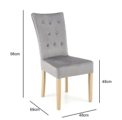 Krzesło Xsavier dąb/ szare Monolith 85