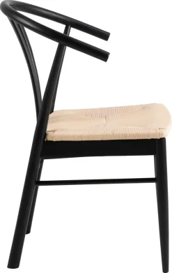 Krzesło York czarne/ naturalne