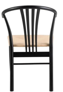 Krzesło York czarne/ naturalne