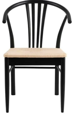 Krzesło York czarne/ naturalne