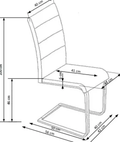 Krzesło Yvone kremowe/chrom