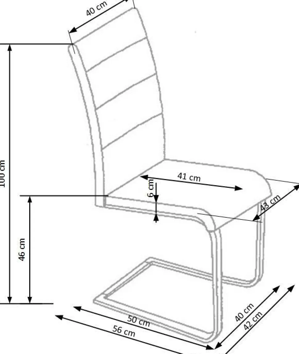 Krzesło Yvone kremowe/chrom