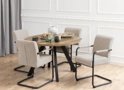 Krzesło z podłokietnikami Adele beżowe