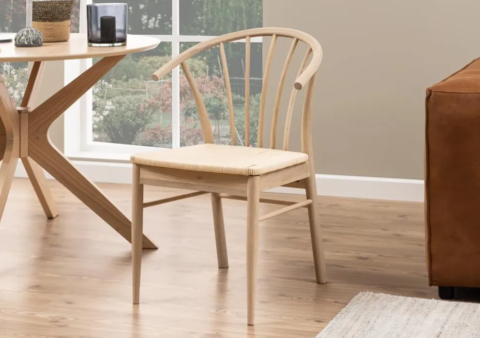 Krzesło z podłokietnikami Cassandra naturalne