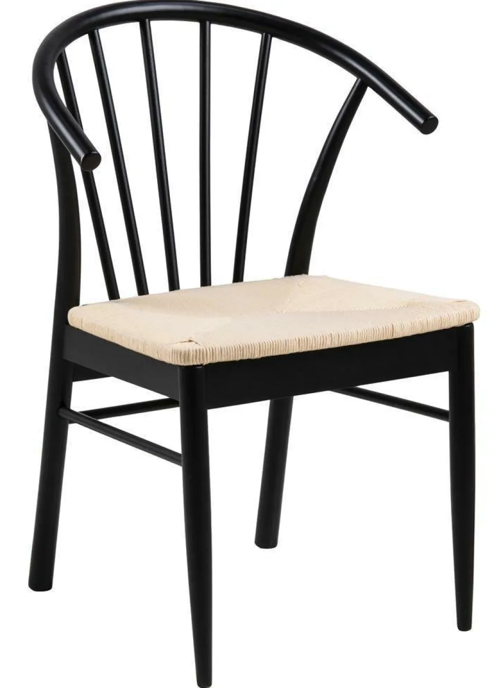 Krzesło z podłokietnikami Cassandra czarne/ naturalne