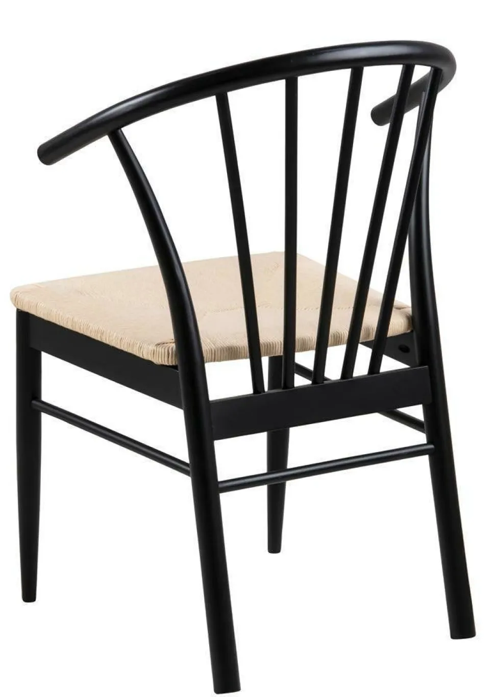 Krzesło z podłokietnikami Cassandra czarne/ naturalne