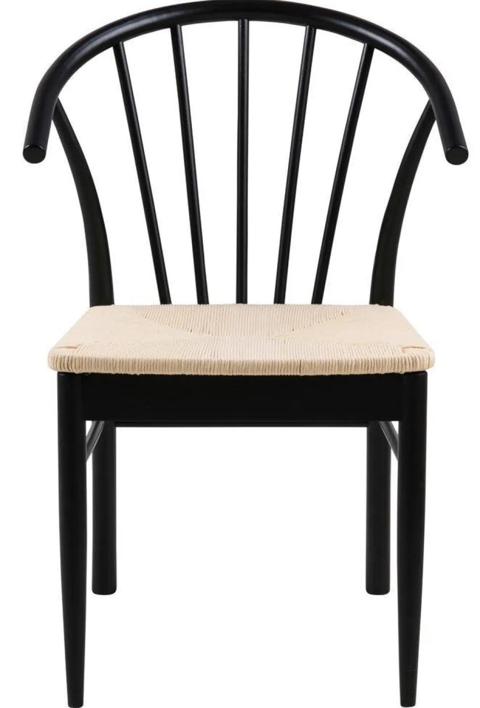 Krzesło z podłokietnikami Cassandra czarne/ naturalne