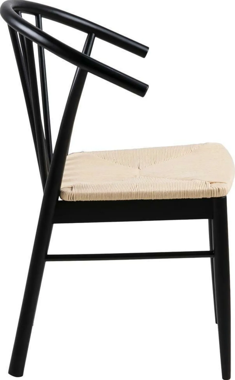 Krzesło z podłokietnikami Cassandra czarne/ naturalne