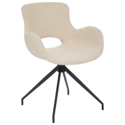 Krzesło z podłokietnikami Kale beżowe